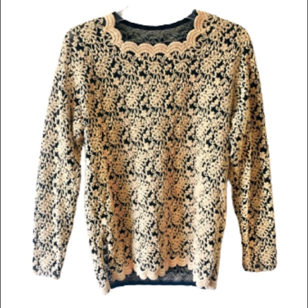 ✨4/$25✨ Vintage Long Sleeve Top - Cream/Yellow Color